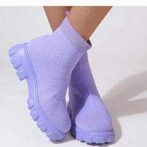 trendy ladies knit boot sz